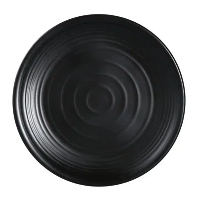 Yanco Black Pearl Round Melamine Dinner Plate