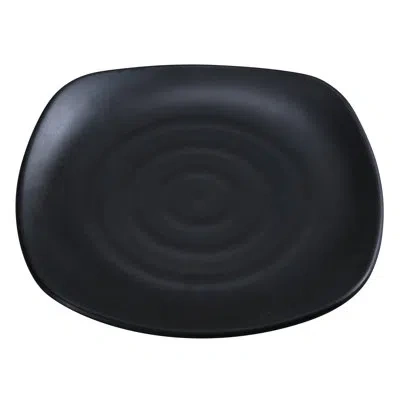 Yanco Black Pearl Square Melamine Dinner Plate