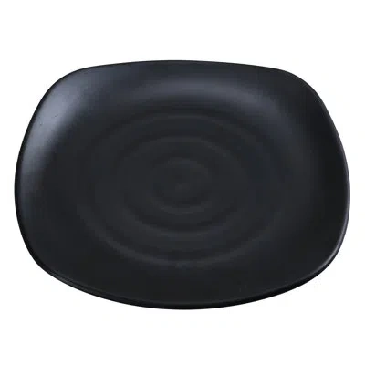 Yanco Black Pearl Square Melamine Dinner Plate
