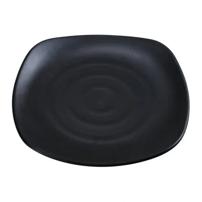 Yanco Black Pearl Square Melamine Dinner Plate