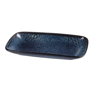 Yanco Blue Star Chinaware Rectangular Plate