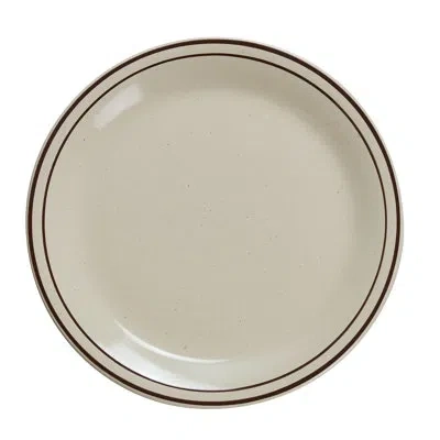 Yanco Brown Speckled 7" Salad Plate In American White