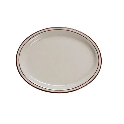 Yanco Brown Speckled Chinaware Platter