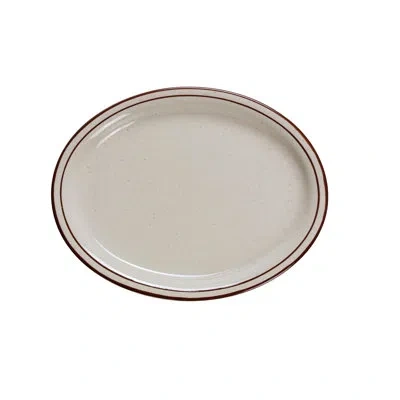 Yanco Brown Speckled Chinaware Platter