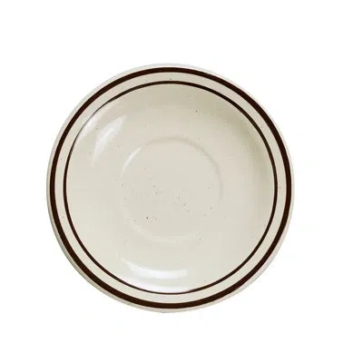 Yanco Brown Speckled Royal 5.5" Saucer In American White