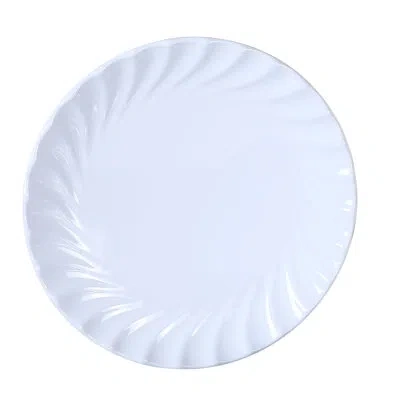 Yanco Catering Round 15.5" Diameter Melamine Platter In White