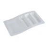 Yanco Compartment Collection Melamine Stackable Taco Plate White