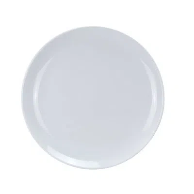 Yanco Coupe Pattern Melamine Platter In White