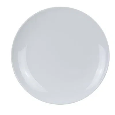 Yanco Coupe Pattern Round Melamine Appetizer Plate In White