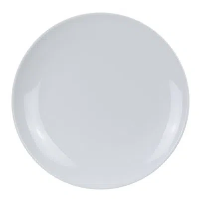 Yanco Coupe Pattern Round Melamine Dinner Plate In White
