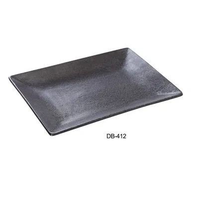 Yanco Diamond 12" Dinner Plate In Black