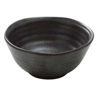 Yanco Diamond 8 Oz. Miso Soup Bowl In Black