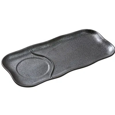Yanco Diamond Divided Serving Dish In Black