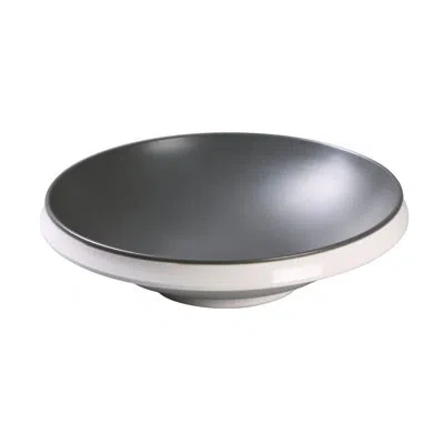 Yanco Discover Melamine 98 Fl Oz. Serving Bowl In White;gray
