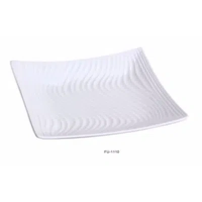 Yanco Fuji 10.5" Bone China Dinner Plate In White