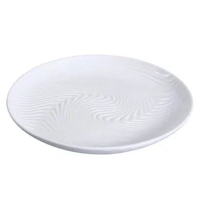 Yanco Fuji 12" Dinner Plate In White