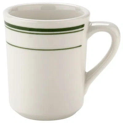 Yanco Gb-17 Green Band Coffee/tea Mug In American White