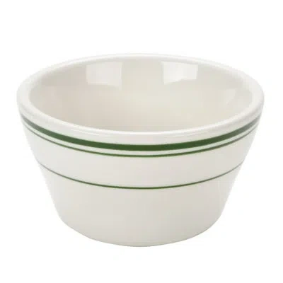 Yanco Green Band 7.25 Oz. Bouillon Soup Bowl In American White;green