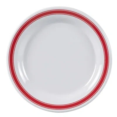 Yanco Houston Round Melamine Bread And Butter Plate In White