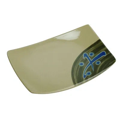 Yanco Japanese Sushi Rectangular Melamine Salad Plate In Sand
