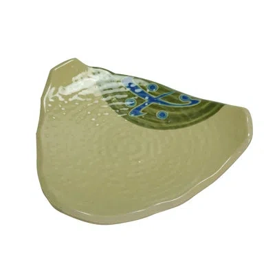Yanco Japanese Sushi Triangle Melamine Salad Plate In Sand