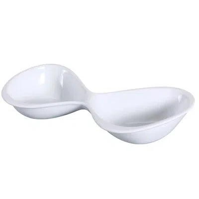Yanco Lion King Double Divided Serving Dish In White