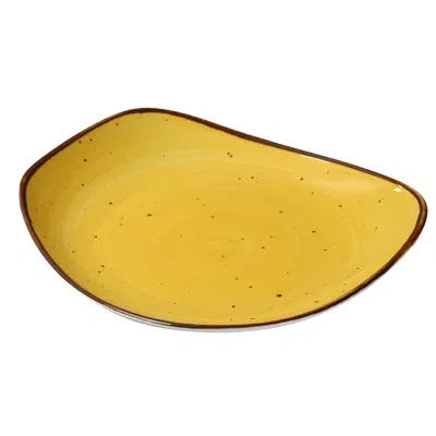 Yanco Lyon 10" Salad Or Dessert Plate In Yellow