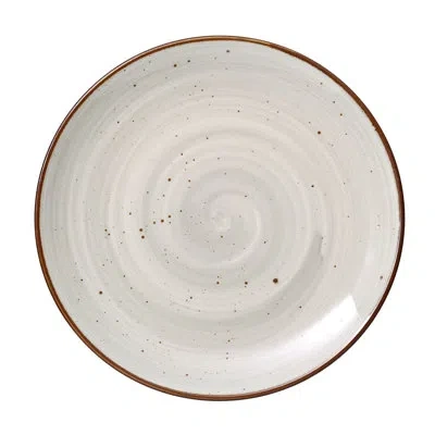 Yanco Lyon 12" Dinner Plate In Beige