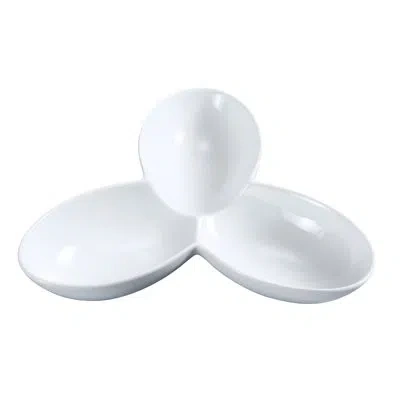 Yanco Mainland Divided Serving Dish In White