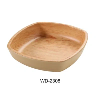 Yanco Melamine Melamine Serving Bowl In Brown