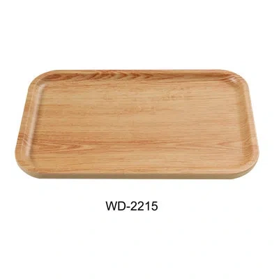 Yanco Melamine Melamine Tray In Gold;oak