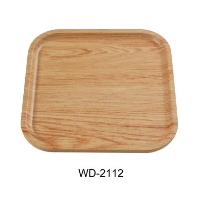 Yanco Melamine Tray In Brown