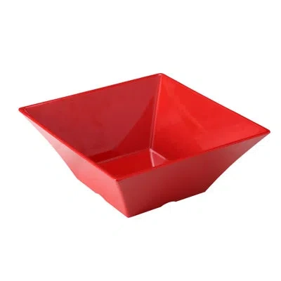 Yanco Mexico Square Melamine 128 Fl Oz. Serving Bowl In Red