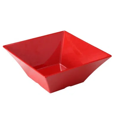 Yanco Mexico Square Melamine 64 Fl Oz. Serving Bowl In Red
