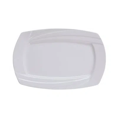 Yanco Miami Rectangular Plate In White