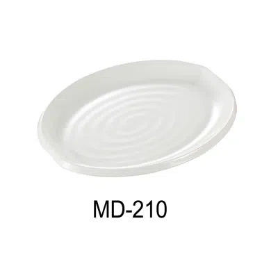 Yanco Milando Oval Melamine Dinner Plate In White
