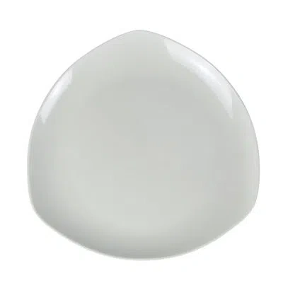 Yanco Milando Triangle Coupe Melamine Dinner Plate In White