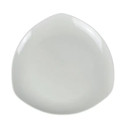 Yanco Milando Triangle Coupe Melamine Dinner Plate In White