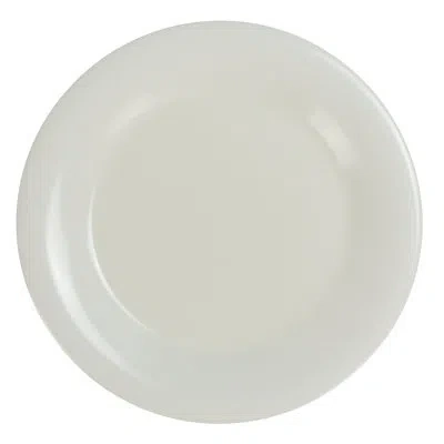 Yanco Milestone Narrow 12" Melamine Dinner Plate In White