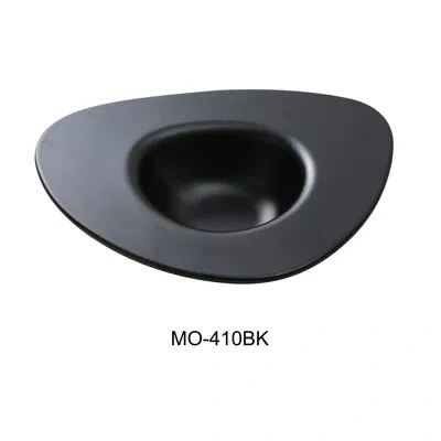 Yanco Moderne 10 Oz. Melamine Dessert Bowl In Black