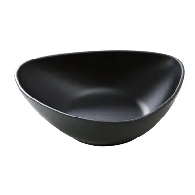 Yanco Moderne 58 Oz. Deep Triangle Pasta Bowl In Black