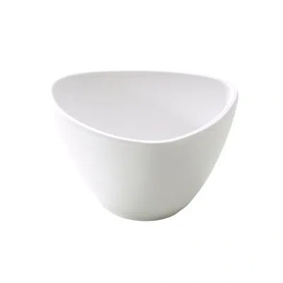 Yanco Moderne 7 Oz. Triangle Melamine Salad Bowl In White