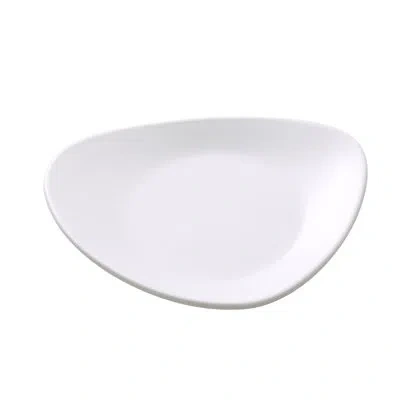 Yanco Moderne Triangle Melamine Bread And Butter Plate In White