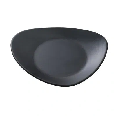 Yanco Moderne Triangle Melamine Dinner Plate In Black