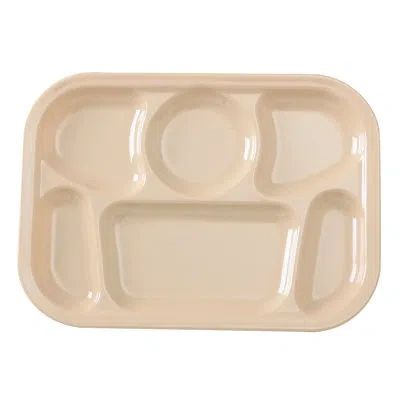 Yanco Nessico Melamine Divided Serving Dish In Tan