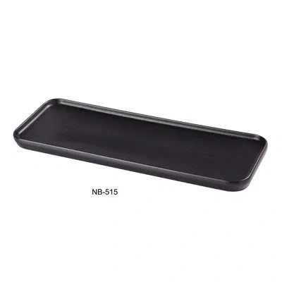 Yanco Noble Black Chinaware Rectangular Plate