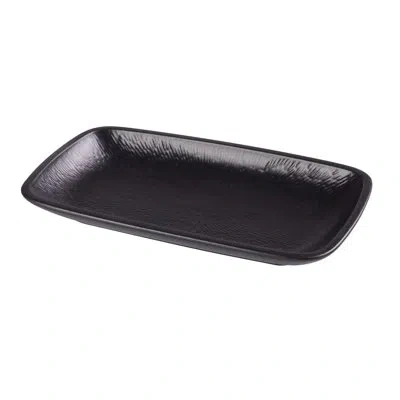 Yanco Noble Black Chinaware Rectangular Plate