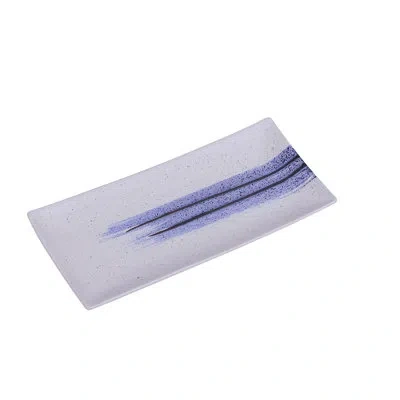 Yanco Ocean 10" Appetizer Plate In Blue;white