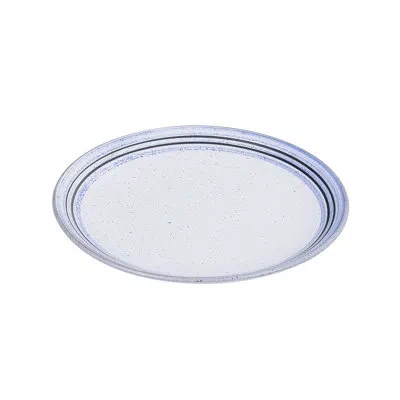 Yanco Ocean 10" Dinner Plate In Blue;white