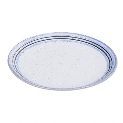 Yanco Ocean Coupe 8" Salad Plate In Blue;white